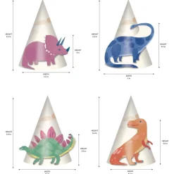 Diggin Dinos Party Hats, 8ct