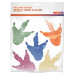 Diggin Dino Vinyl Footprint Window Clings, 12pc