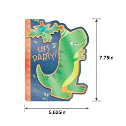Dino-Mite Let’s Party Invitations, 8ct