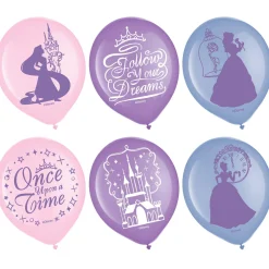 Disney Princess Once Upon A Time Latex Balloons, 6ct