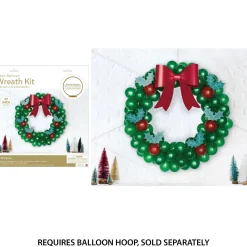 DIY Air-Filled Christmas Latex Balloon Wreath Kit, 37in