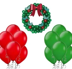 DIY Air-Filled Christmas Latex Balloon Wreath Kit, 37in