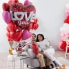 3D Love You Valentine's Day Heart Foil Balloon, 36in