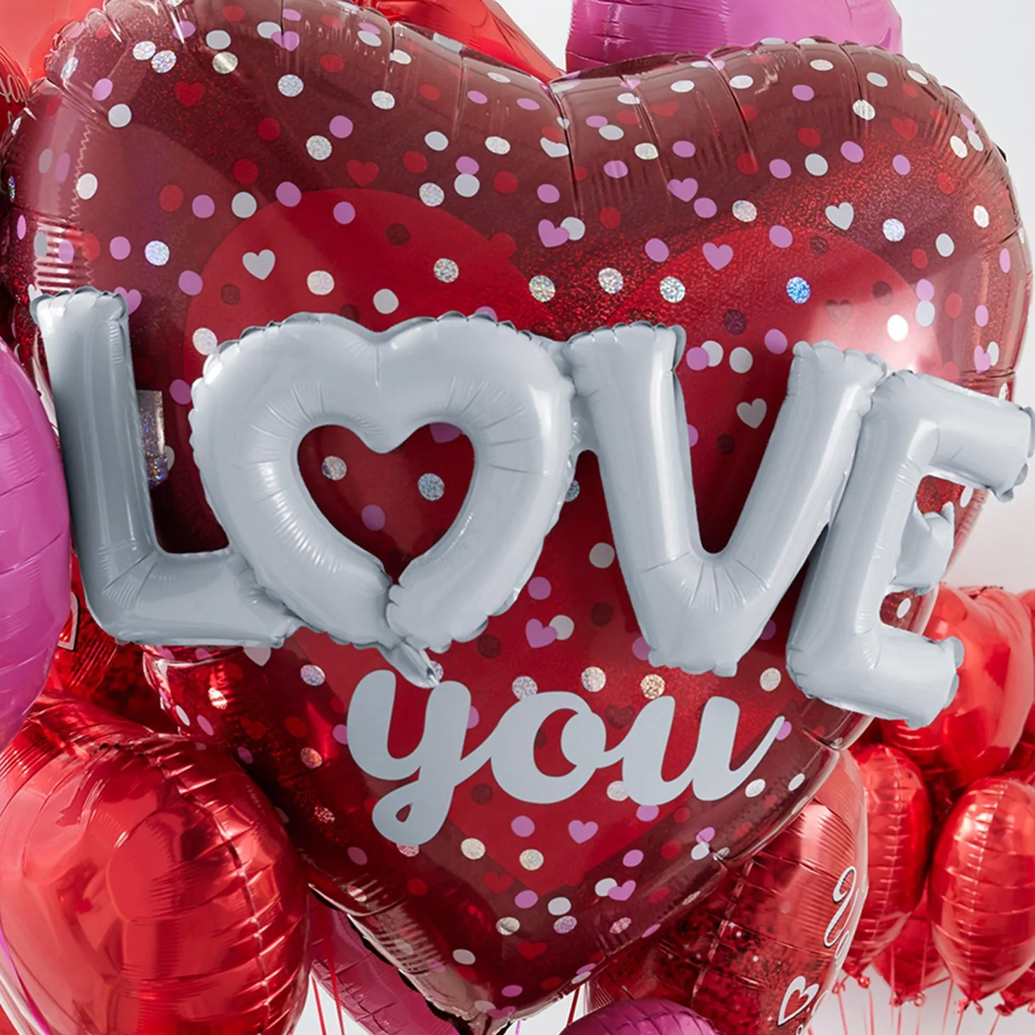 3D Love You Valentine's Day Heart Foil Balloon, 36in