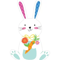 Easter Bunny & Carrot Cardstock Cutout, 7in x 11in