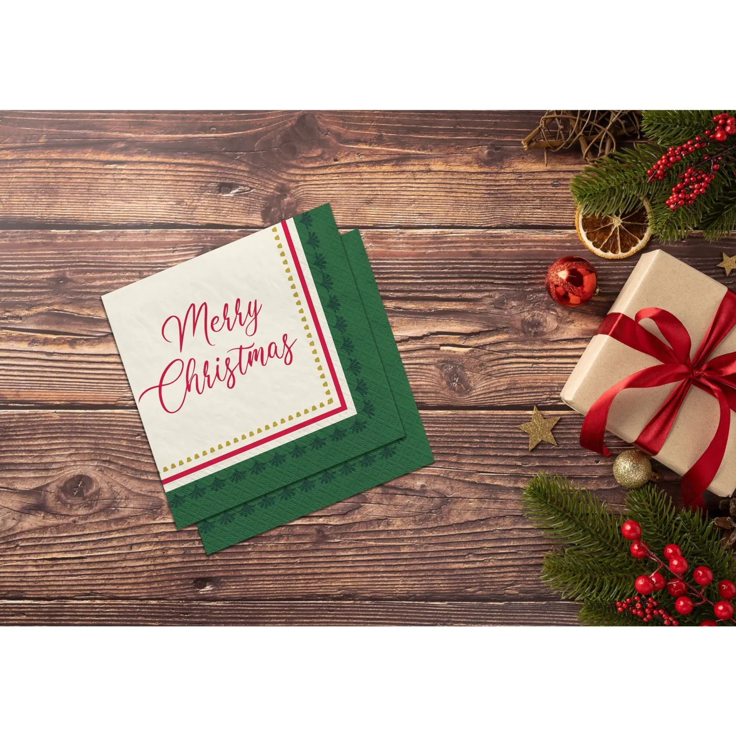 Elegant Evergreen Napkins, 16ct (Beverage, Lunch, or Guest Towel), Assorted Options