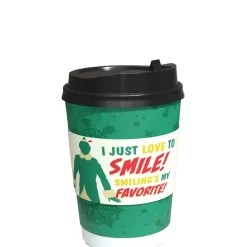 Elf Disposable Coffee Cup with Lid, 16oz, 10ct