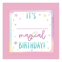 Enchanted Unicorn Customizable Birthday Chalkboard Easel Sign, 12in x 12in