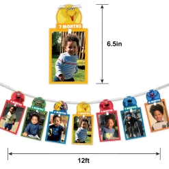 Everyday Sesame Street 13-Picture Cardstock Photo Garland Kit, 12ft, 42pc