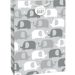 Extra Large Hello Baby Elephant Gift Bag ,12.5in x 17in