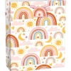 Extra Large Neutral Rainbow Paper Gift Bag, 14.75in x 20in