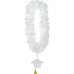 Fabric Lei with Graduation Cap Pendant, 20in, Assorted Colors