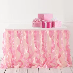 Fabric Ruffle Table Skirt, 30in x 72in - Oh Baby!, Assorted Colors