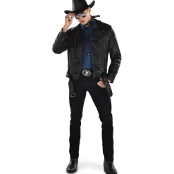Faux Leather Cowboy Hat