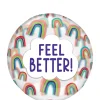 Feel Better Rainbow Plastic Balloon, 18in - Clearz™