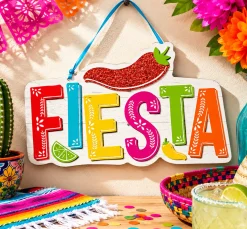 Fiesta Viva la Party MDF Hanging Sign