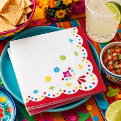 Fiesta Viva la Party Paper Lunch Napkins, 6.5in, 40ct