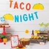 Fiesta Viva la Party Taco Night Cardstock Buffet Decorating Kit, 12pc