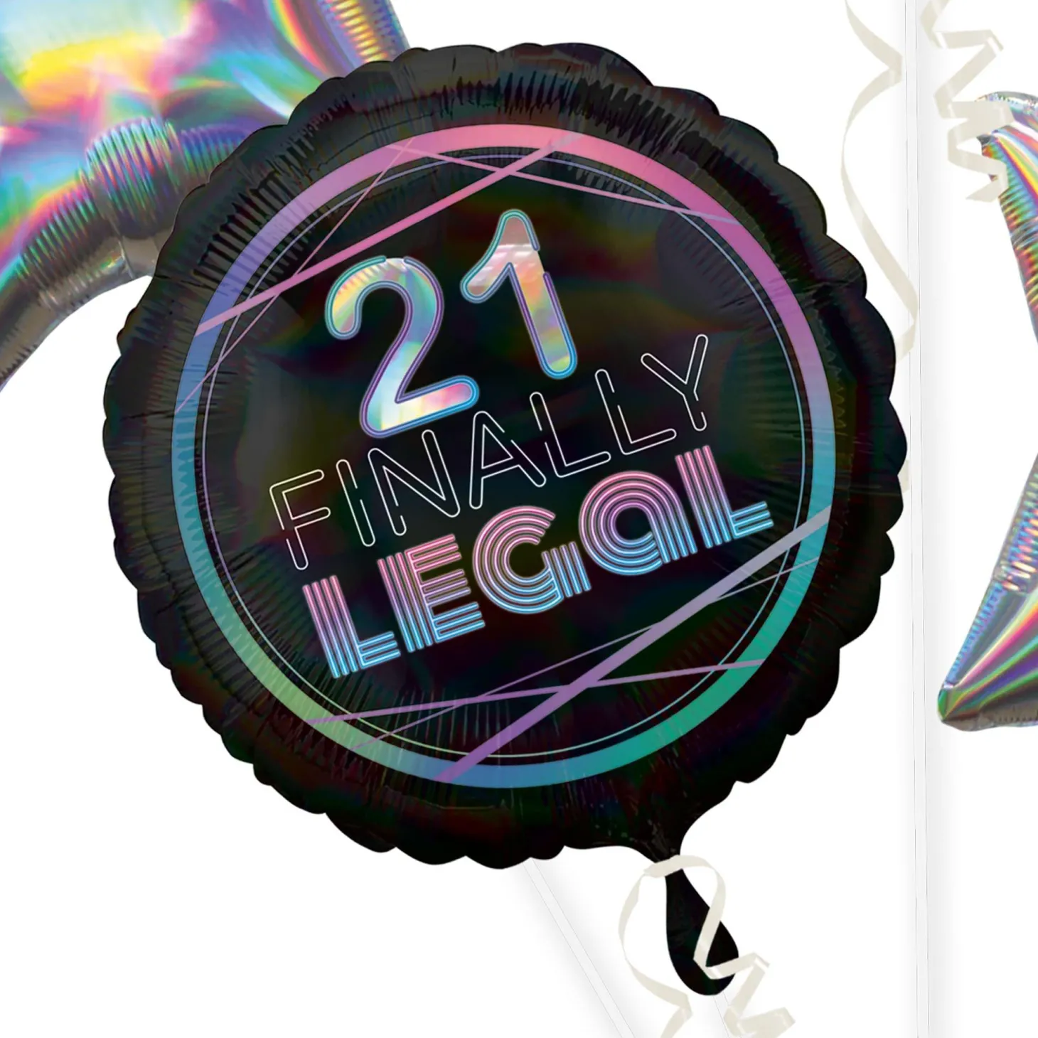 Finally 21 Birthday Foil Balloon Bouquet, 5pc