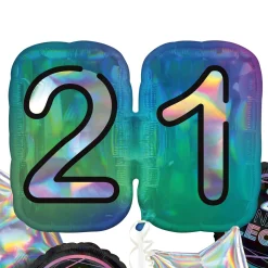 Finally 21 Birthday Foil Balloon Bouquet, 5pc
