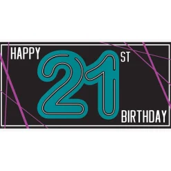 Finally 21 Birthday Horizontal Banner