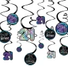 Finally 21 Birthday Swirl Decorations, 12ct