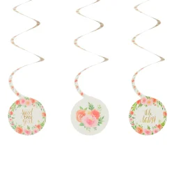 Floral Baby Swirl Decorations 12ct