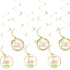 Floral Greenery Wedding Swirl Decorations 12ct