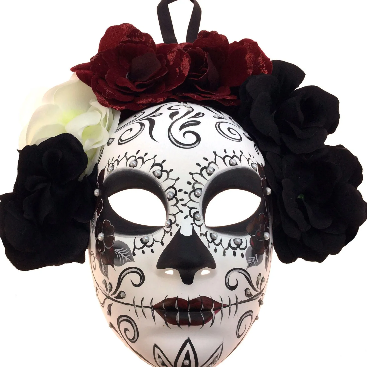 Flower Crown Calavera Day of the Dead Mask