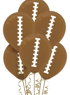 Football Latex Balloons, 12in, 6ct