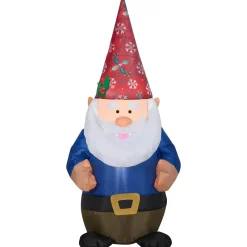4 Foot Gnome Light Up Christmas Inflatable Lawn Decoration