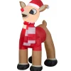 3.5 Foot Rudolph the Red-Nosed Reindeer Light Up Christmas Inflatable Lawn Decoration