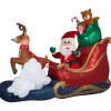 9.5 Foot Santa's Sleigh Light Up Christmas Inflatable Lawn Decoration