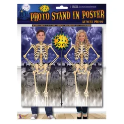 5 Foot Skeleton Stand-in Photo Poster - 2 Piece