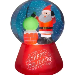 5.5 Foot Snow Globe Santa Light Up Christmas Inflatable Lawn Decoration