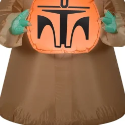 3.5 Foot Star Wars The Child & Pumpkin Light Up Halloween Inflatable Lawn Decoration