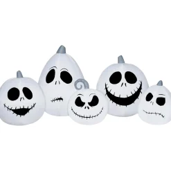 7.5 Foot The Nightmare Before Christmas Jack Skellington Pumpkin Faces Light Up Halloween Inflatable Lawn Decoration