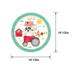 Friendly Farm Dinner Plates 18ct