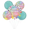 Friendship Bracelet Happy Birthday Foil Balloon Bouquet, 5pc