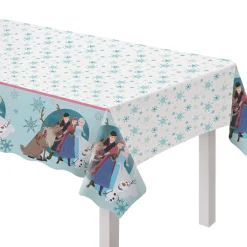 Frozen Plastic Table Cover, 54in x 96in