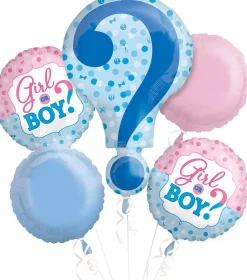 Gender Reveal Balloon Bouquet 5pc