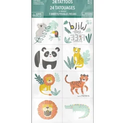 Get Wild Jungle Temporary Tattoos, 3 Sheets, 24ct