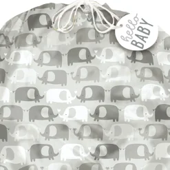 Giant Hello Baby Elephant Plastic Gift Sack, 36in x 44in