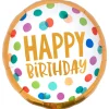Giant Multicolor Happy Dots Birthday Balloon with Tail, 32in