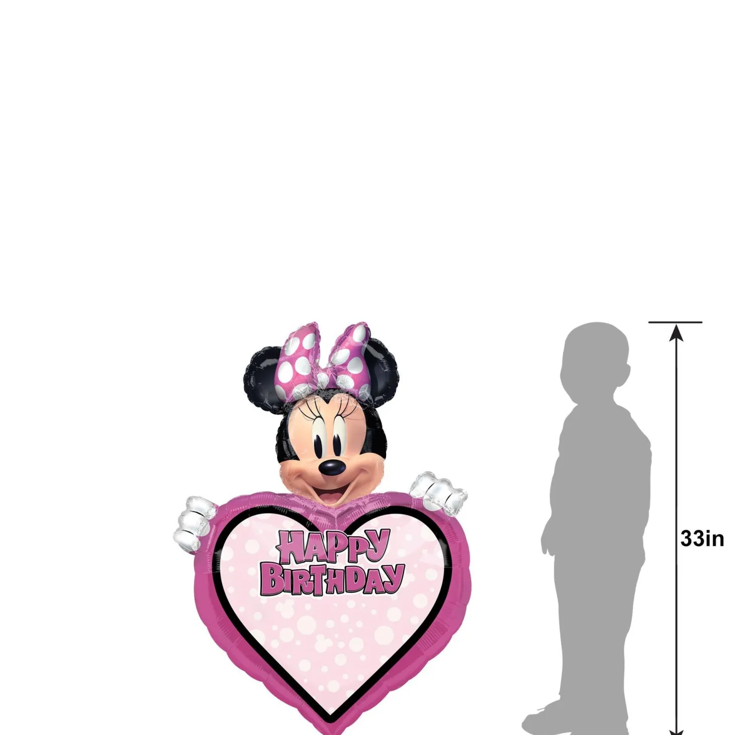 Giant Personalized Minnie Mouse Happy Birthday Balloon