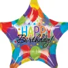Giant Rainbow Balloon Bash Star Happy Birthday Balloon 28in