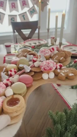 Gingerbread Cookie-Shaped Bamboo Charcuterie Board, 12.7in x 14.9in