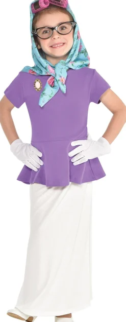 Girls 100th Day of School Grandma Costume Accessory Kit