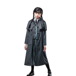 Girls' Wednesday Nevermore Academy Gray Coat