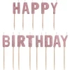 Glitter Blush Happy Birthday Toothpick Candle Set 13pc